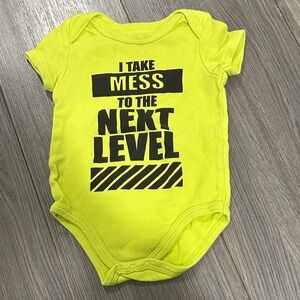 Bright Yellow Graphic Kids One Piece